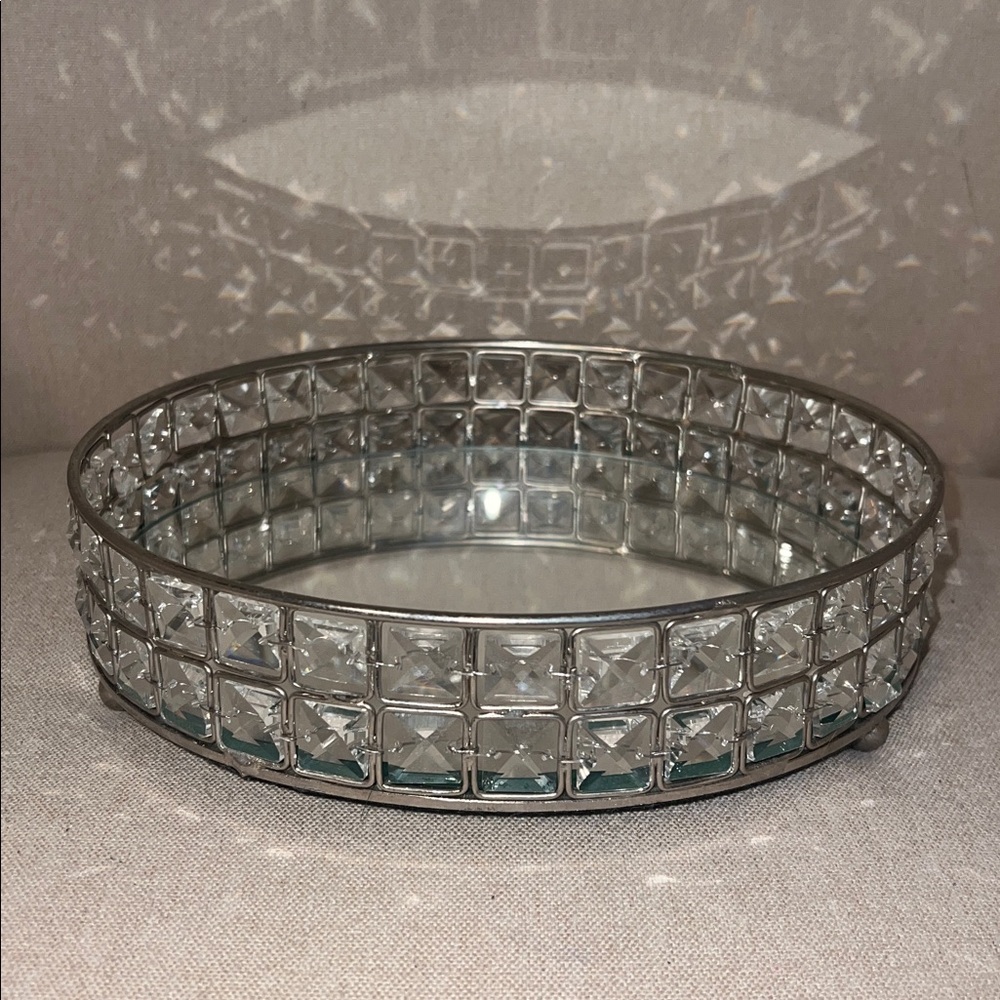 Mirrored Crystal Vanity Tray